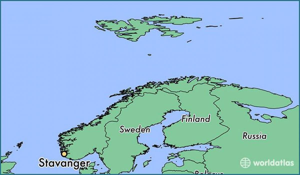 χάρτης stavanger της Νορβηγίας