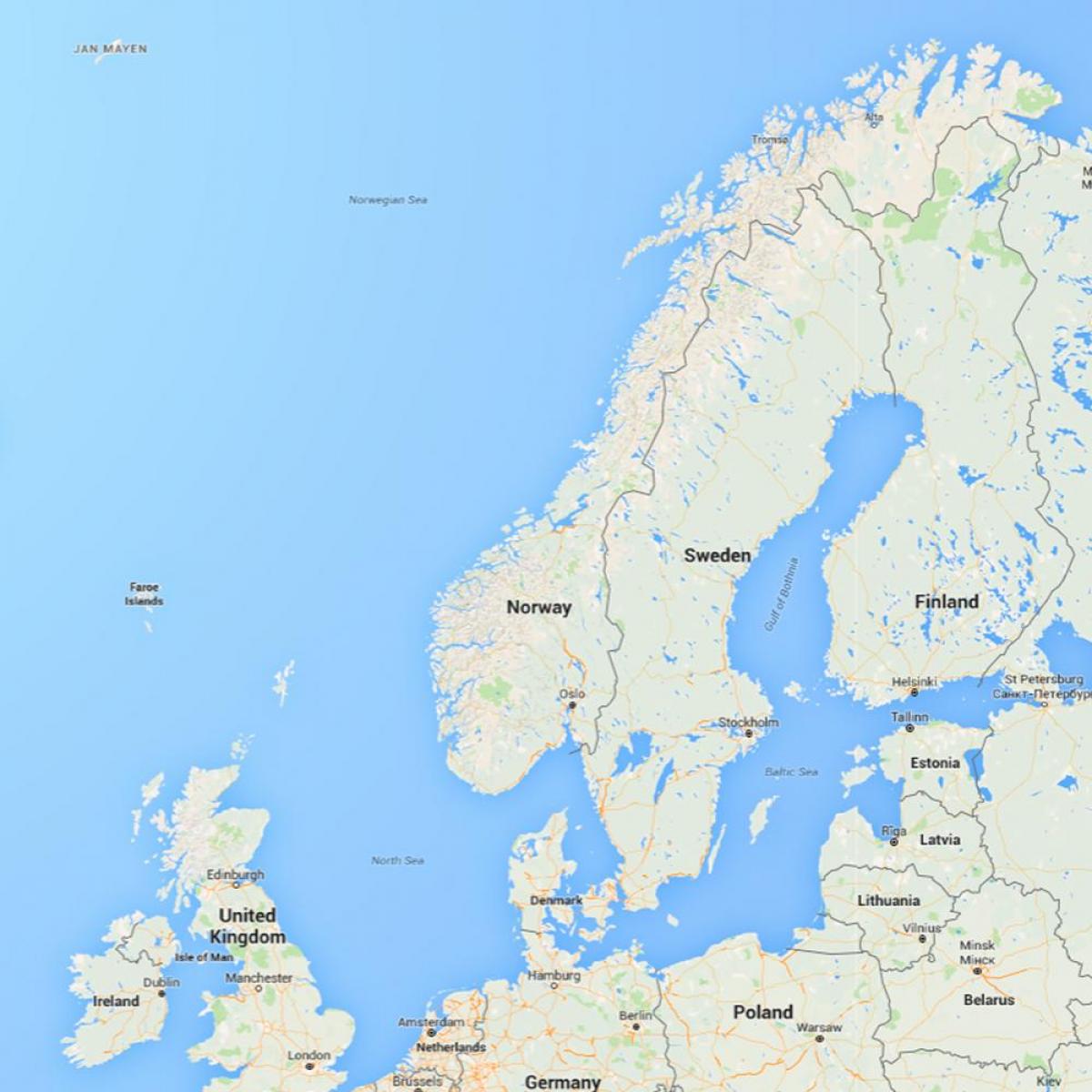 χάρτης norge Νορβηγία
