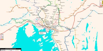 Χάρτης της Νορβηγίας μετρό