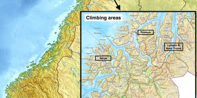 Tromsø της Νορβηγίας χάρτης