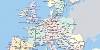Χάρτης της eurail Νορβηγία