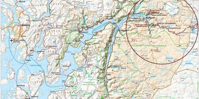 Hardangerfjord Νορβηγία χάρτης