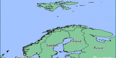 Χάρτης stavanger της Νορβηγίας