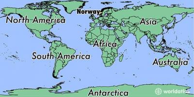 Χάρτης της Νορβηγίας θέση στον κόσμο 